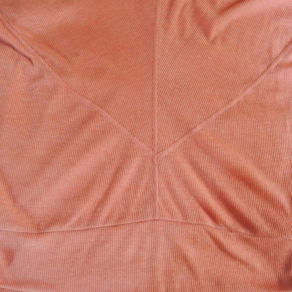 Prana Ribbed Orona Yoga Top Toasted Terracotta Dolman Sleeve M - Picture 9 of 10